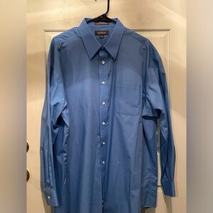 Men’s Croft and Barrow Broadcloth L/S Dress Shirt, 17 1-2, 34/35 EUC